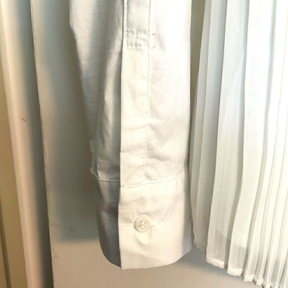 RACHEL Rachel Roy pleated detailed white blouse S - Picture 5 of 13